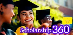 Student reviewing scholarship opportunities on a laptop as part of the Scholarship 360 Program 2025/2026