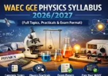 WAEC GCE Physics Syllabus 2026/2027 Full Topics