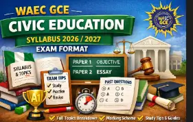 WAEC GCE Civic Education Syllabus 2026/2027 Exam Format 1 WAEC GCE Civic Education Syllabus 2026/2027 showing Nigerian civic topics, constitution, rights and duties of citizens
