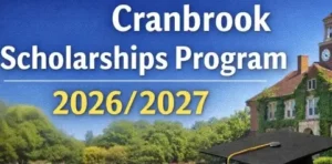 Cranbrook Scholarships Program 2026/2027 with graduation cap and academic books